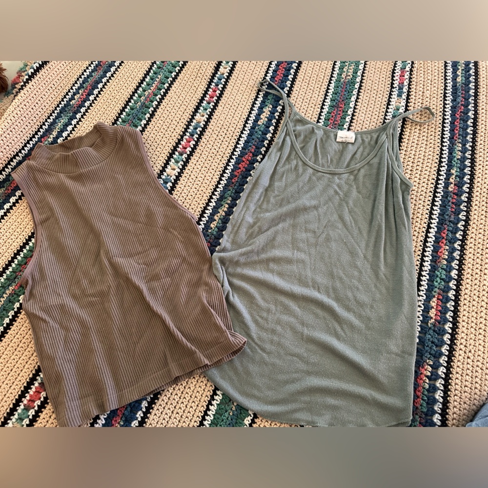 Bundle - Green and Brown Tank Tops